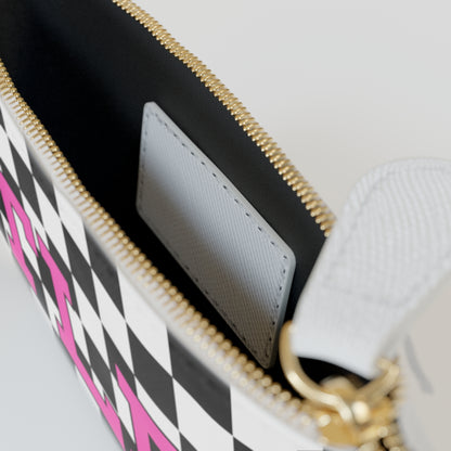 CHECKMATE MONOGRAM MINI CLUTCH BAG