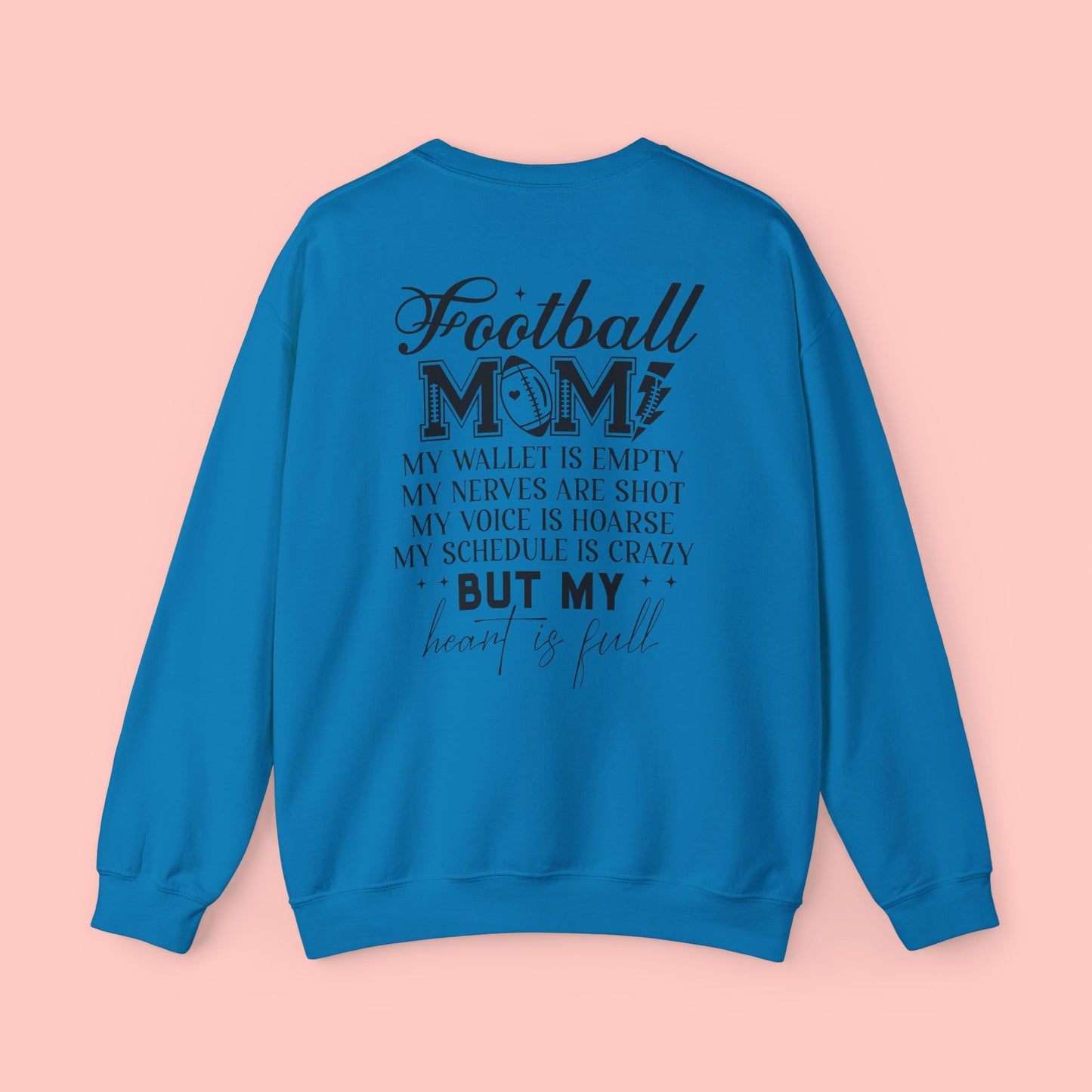 FOOTBALL MOM CREWNECK SWEATSHIRT