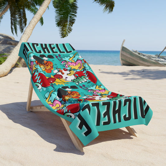 BLUE SHAZAAM BEACH TOWEL