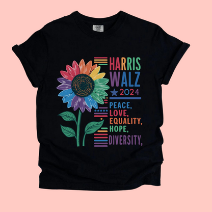 HARRIS/WALZ PEACE LOVE TEE