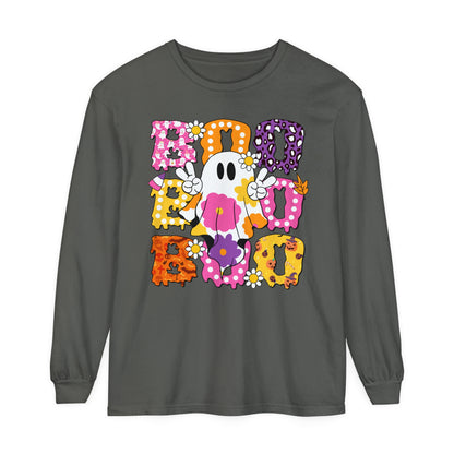 PEACE LOVE BOO LONG SLEEVE TEE