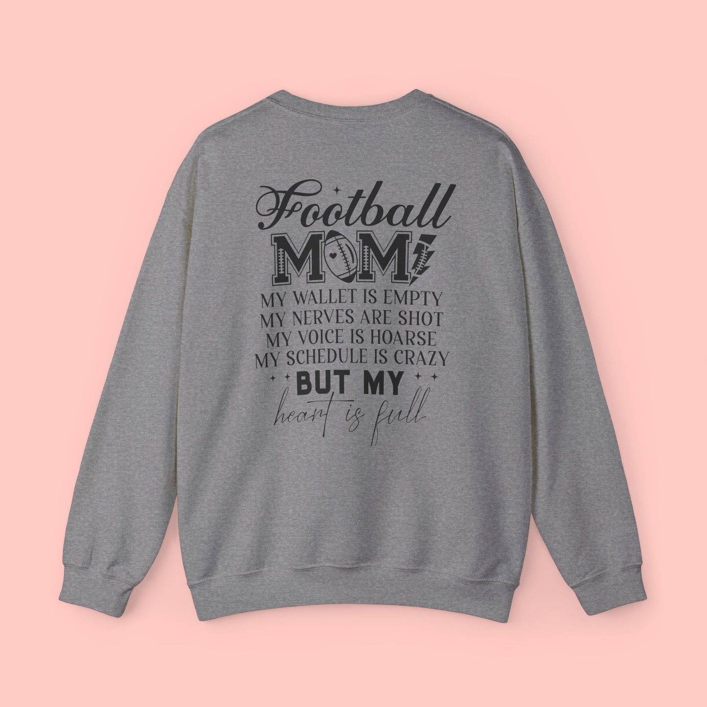 FOOTBALL MOM CREWNECK SWEATSHIRT