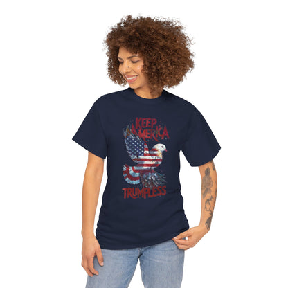 KEEP AMERICA TRUMPLESS HEAVY COTTON TEE