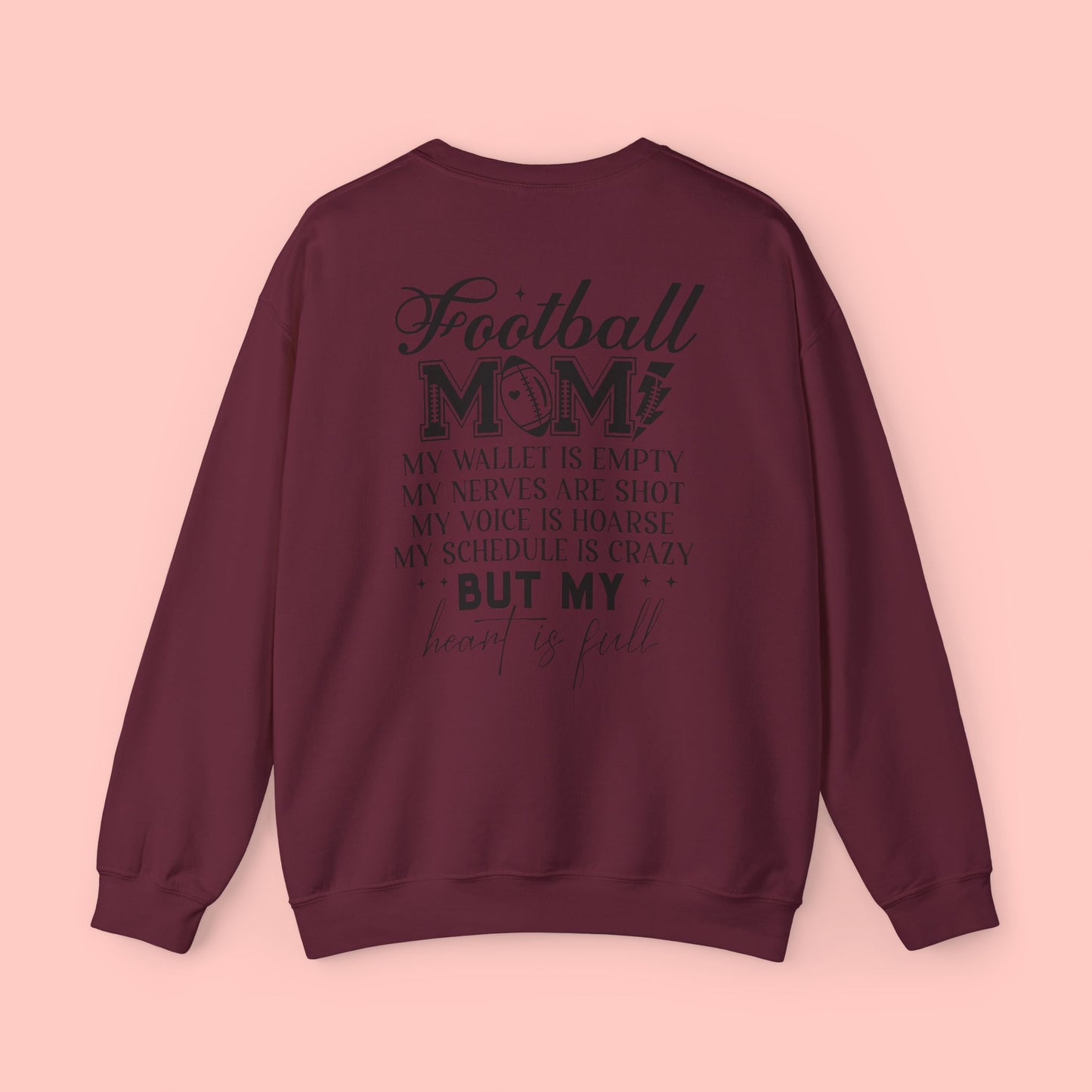 FOOTBALL MOM CREWNECK SWEATSHIRT