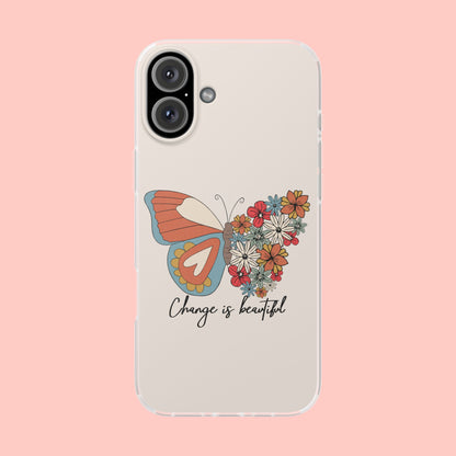 CHANGE IS BEAUTIFUL BUTTERFLY FLEXI CASE