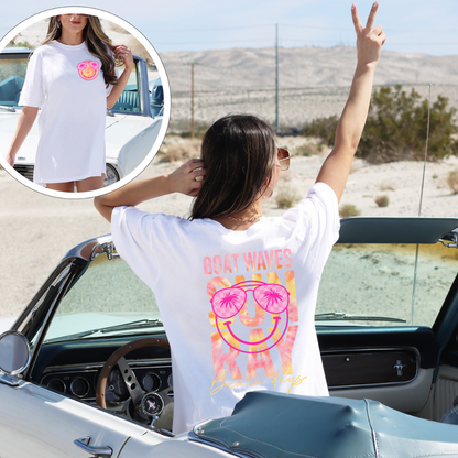 BOAT WAVES SUN RAY AND BEACH DAYS TEES