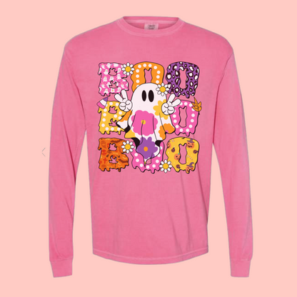 PEACE LOVE BOO LONG SLEEVE TEE