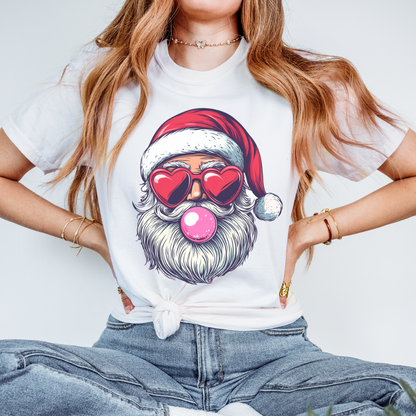 SANTA BLOWING BUBBLE TEE