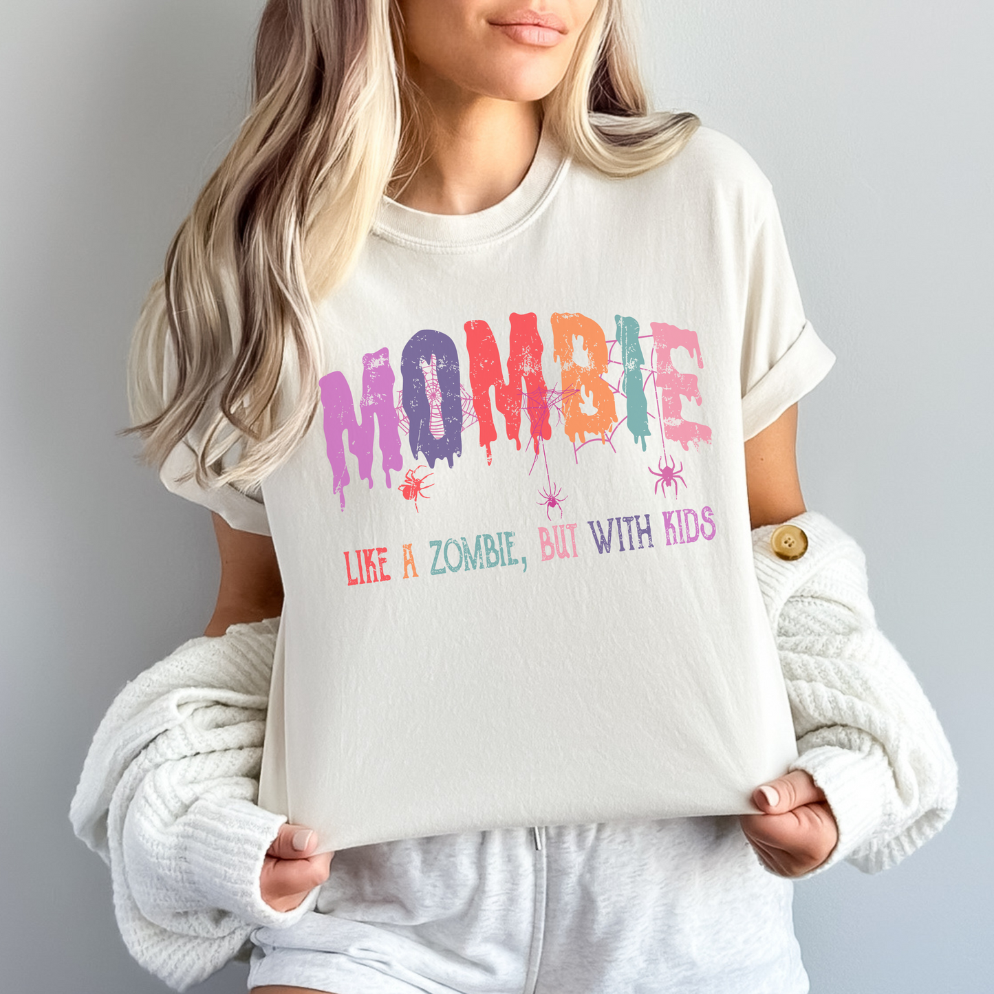 MOMBIE - LIKE A ZOMBIE WITH KIDS - UNISEX TEE