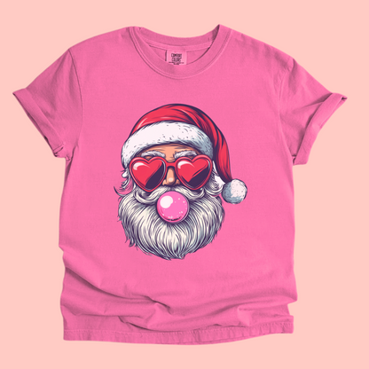 SANTA BLOWING BUBBLE TEE