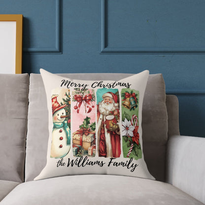 MERRY CHRISTMAS PILLOW - PERSONALIZED