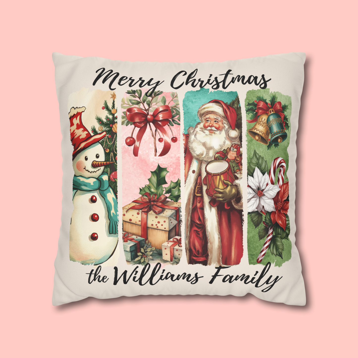 MERRY CHRISTMAS PILLOW - PERSONALIZED