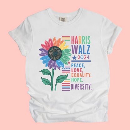 HARRIS/WALZ PEACE LOVE TEE