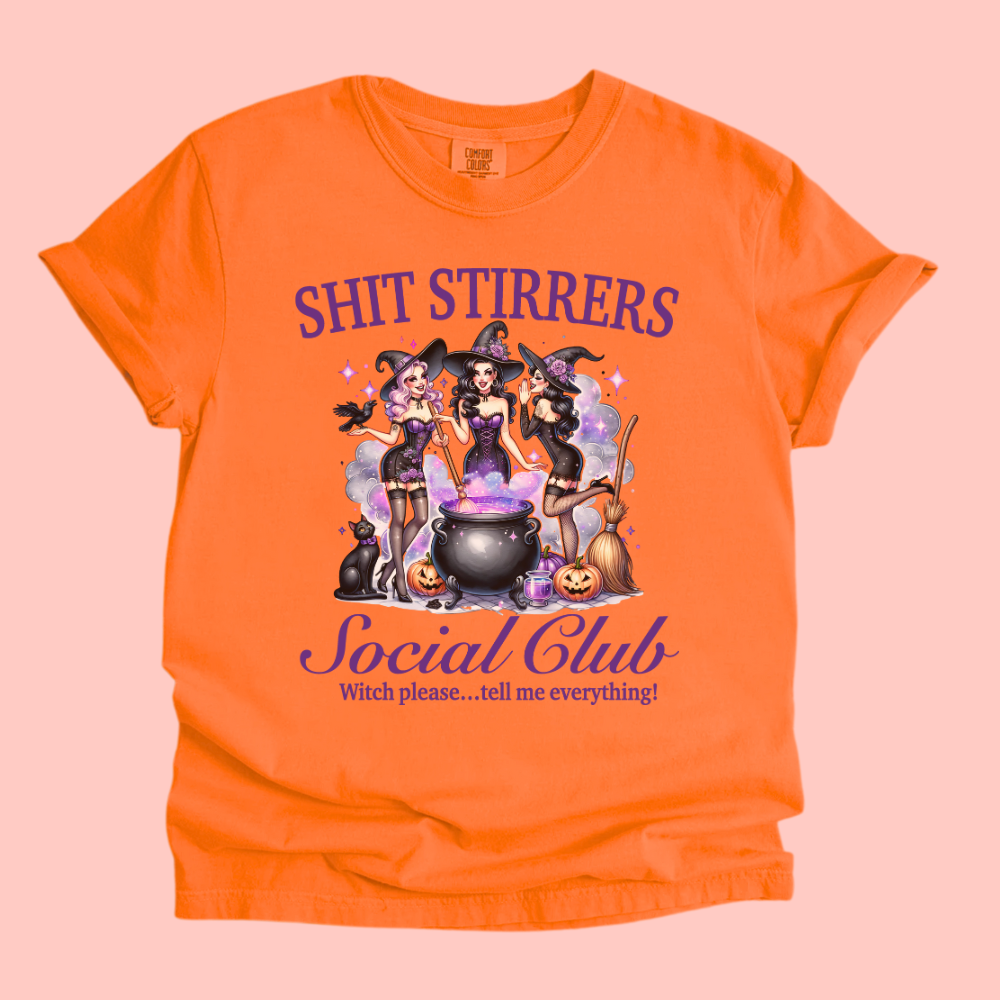 WITCHY SHIT STIRRERS SOCIAL CLUB GRAPHIC TEE