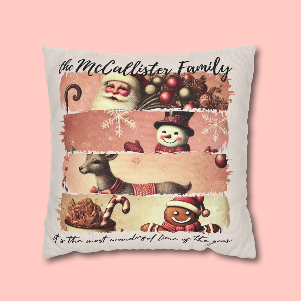 IT'S THE MOST WONDERFUL TIME PILLOW - PERSONALIZED