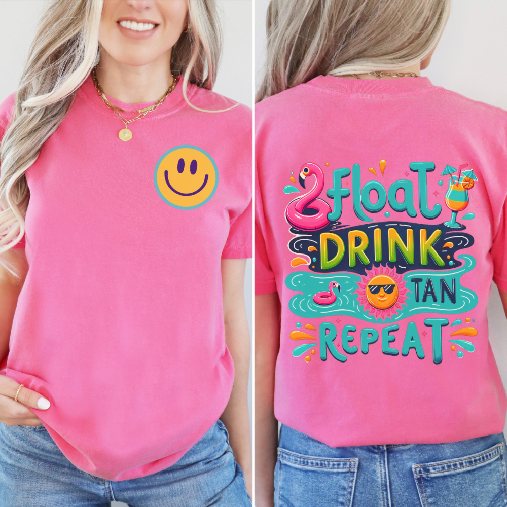 FLOAT DRINK TAN REPEAT TEE