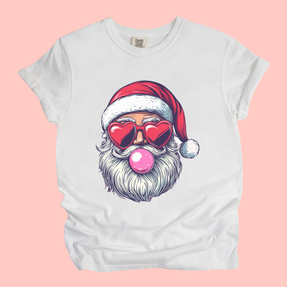 SANTA BLOWING BUBBLE TEE